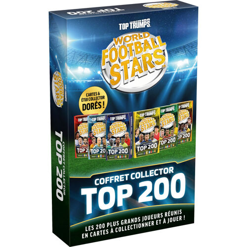 Coffret Collector Winning Moves Top Trumps World Football Stars Top 200 - 6 Packs Numérotés