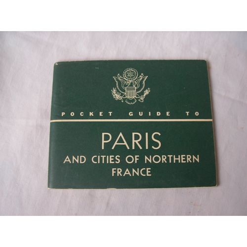 Ww2 Us Manuel Guide Militaire Américain Pour Paris Et Nord De La France Daté De 1944 (39-45)