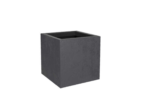 Pot Carré Basalt'up - 21 L - Gris Anthracite Eda Plastiques
