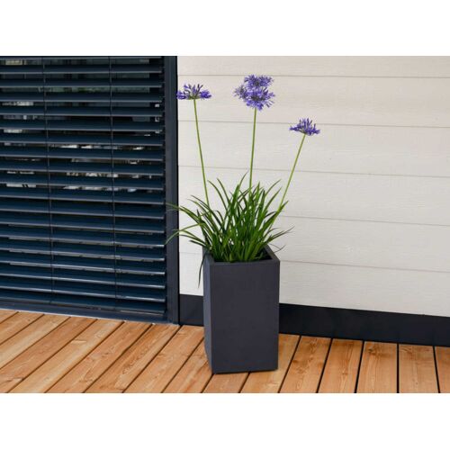 Pot Carré Haut Basalt'up - 36 L - Gris Anthracite Eda Plastiques