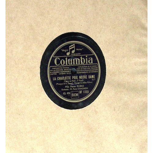 Marie Dubas - Pierre Chagnon - La Charlotte Prie Notre Dame - Poème De Noel - 25 Cm