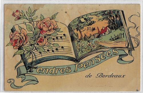Cpa - Tendres Pensées De Bordeaux