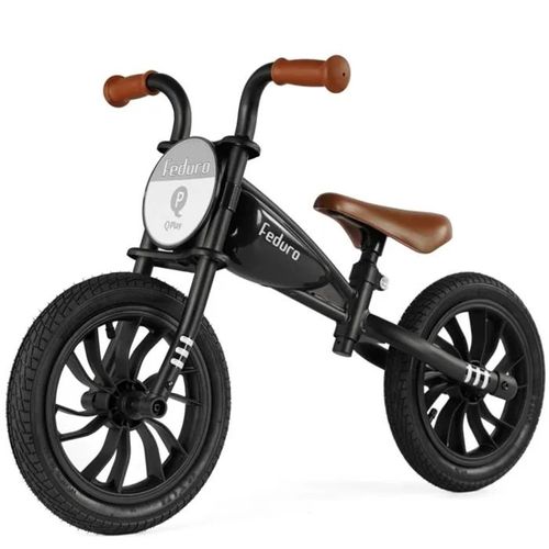 Vélo Sans Pédales Pour Enfant - Qplay - Feduro Noir 12" - 17 Unités - 1 Kg - Nourrisson - 54x83x40 Cm - Multicolore