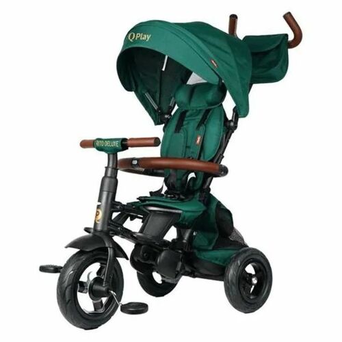 Tricycle Évolutif Pour Enfant - Pl Ociotrends - New Rito Star Deluxe - Vert Bouteille - Roues Eva 32 Cm - Frein Arrière