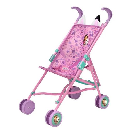 Poussette pour poupée - COLORBABY - 53 cm - Ceinture réglable - Pliage type parapluie - Rose et violet