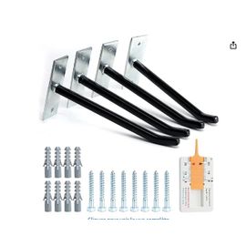 Sinoer Lot De 4 Crochets Pour Pneus De Garage En Acier Robuste - Support Mural Pour Roue De Garage - Peut Supporter Jusqu'À 50 Kg