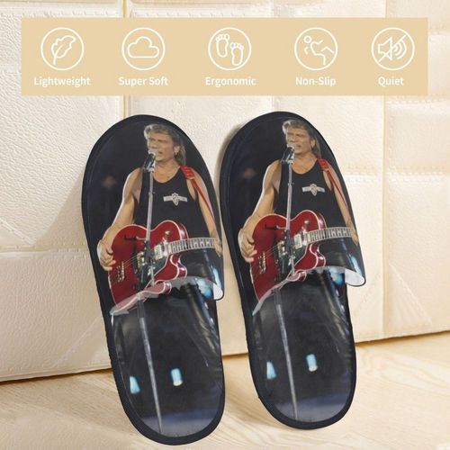 Pantoufles Johnny Hallyday - Collector Taille M 36-40 Livraison Offerte - 24 Modèles Disponibles