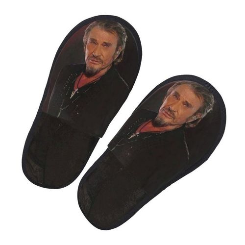 Pantoufles Johnny Hallyday - Collector Taille L 40-45 Livraison Offerte - 24 Modèles Disponibles