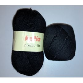 Lot De 2 Pelotes De Laine Noir Katia Promo Fin + Autre Neuves - Coloris Et Matières Variés Katia 100% Acrylique - Aiguilles Ou Crochet Main Ou Machine
