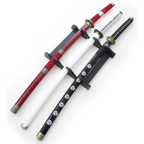 Pack 3 Katanas Zoro One Piece Sabre Lame Maru Décoration