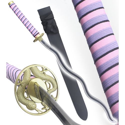 Demon Slayer Katana Obanai Iguro Epee Obanai Sabre Replique + Fourreau Décoration