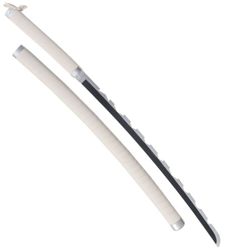 Demon Slayer Katana en Bois Lame en Bois Sabre Inosuke Hashibira Epee Kimetsu No Yaiba Sabre Inosuke Katana + Presentoir en Bois Décoration