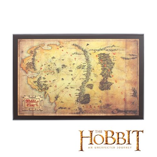 Le Hobbit Carte de la Terre du Milieu Collector NN1312 Décoration