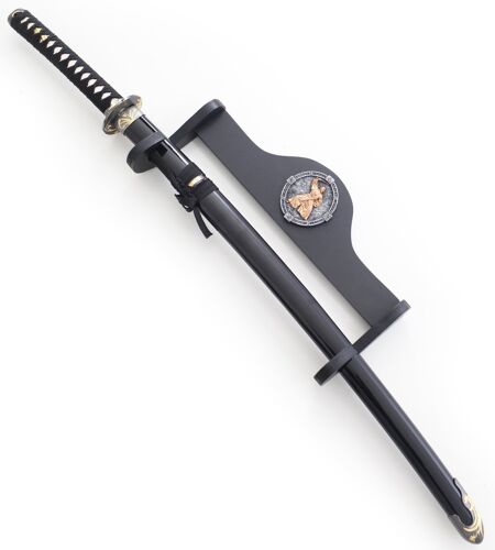 Support Mural en Bois 1 Place Epee Presentoir Plaque Katana Décoration