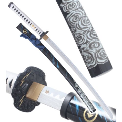 Ghost of Tsushima Katana en Bois Katana Jin Sakai Sabre Epee Replique Bois Cosplay - Lame en Bois Décoration