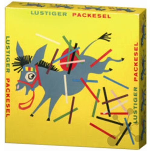 Très Rare Jeu De Société Vintage : Lustiger Packesel " Le Petit Bourriquot " Jeu Tout En Bois D'Adresse - Version Originale