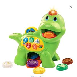 Vtech Baby Dino Nourrissant - Dinosaure parlant pour nourrir et apprendre, avec chansons, boutons et jeu de quiz - Pour les enfants de 12 à 36 mois