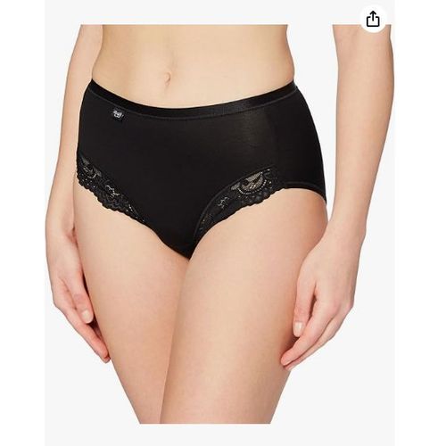 Robe Longue Sloggi Romance, Slip Donna, Nero (Noir), 48