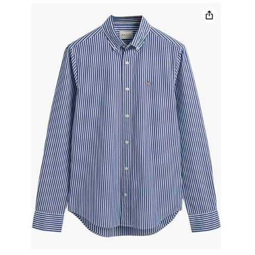 Gant Slim Poplin Stripe Shirt Chemise À Rayures En Popeline Coupe Slim Homme