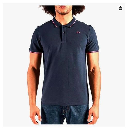 T-Shirt Kappa Ezio Pour Homme, Bleu Et Rose, Taille S