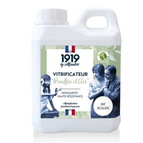 1919 by MAULER - Vitrificateur parquet & escalier biosourcé - Mat Incolore 1L - Bouffée d'Air