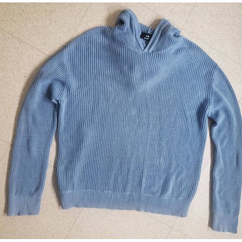 Pull À Capuche Finition Côtelée