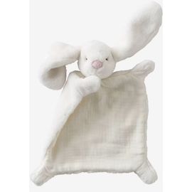 Doudou lapin blanc Vertbaudet jouet peluche bébé naissance plush bunny soft toy baby White 