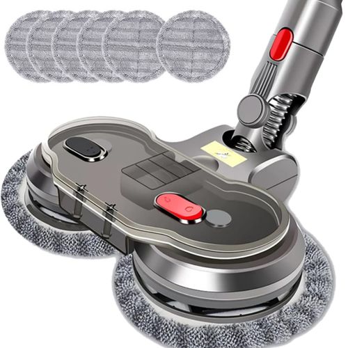Brosse pour Aspirateur Dyson V7 V8 V10 V11 V15, Tete de Vadrouille Electrique, Aspirer et nettoyer 2 en 1 avec 6 Vadrouille