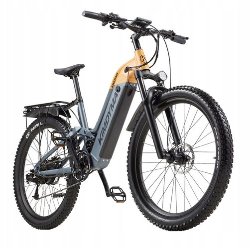 Vélo Électrique 27.5'' Kimdyma K02 ,Samsung 48v20ah Batterie Amovible, Moteur Sans Balais De 1000w, 45km/H,Capteur De Couple, Freins Hydrauliques, Vtt Tout Suspendu - Jaune