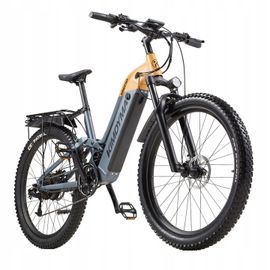 Vélo Électrique 27.5'' Kimdyma K02 ,Samsung 48v20ah Batterie Amovible, Moteur Sans Balais De 1000w, 45km/H,Capteur De Couple, Freins Hydrauliques, Vtt Tout Suspendu - Jaune