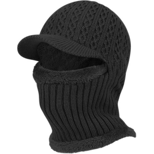 Cagoule Thermique D'hiver En Maille Avec Doublure Polaire Extensible Et Flexible Pour Protéger Le Cou