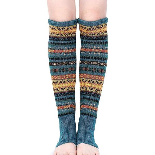 Bottes D'hiver Chaudes Pour Femmes - Chaussettes Hautes En Maille À Manches Longues