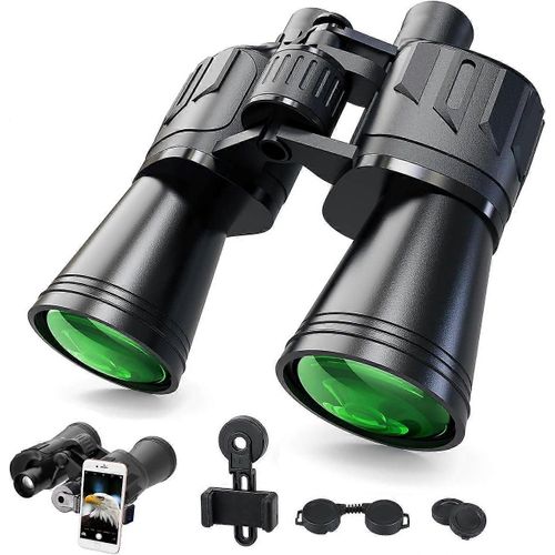 Jumelles 10 x 50 cm - Compactes et performantes - Idéales pour l'observation des oiseaux, les voyages, la chasse, les concerts et les excursions télescopiques.