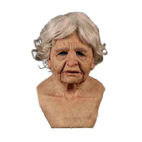 Masque De Vieille Dame, Masque Effrayant Pour Halloween, Déguisement, Masque Intégral, Couvre-Chef