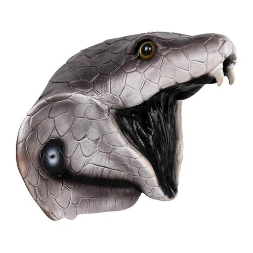 Masque De Cobra Fantaisie Pour Halloween, Déguisement, Masque En Latex Tête De Cobra, Serpent