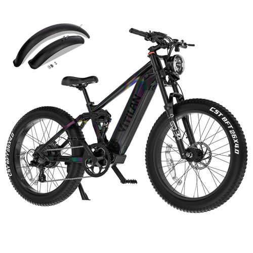 Vélo Électrique Adulte Vitilan T7 Pro 26" Moteur 1000w Vélo Électrique De Ville Suspension Complète 52v 20ah Autonomie Max. 128 Km Charge Max. 150 Kg 8 Vitesses Caméléon