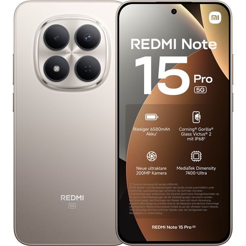 Xiaomi Redmi Note 15 Pro 5G Dual-SIM 256 Go Titane