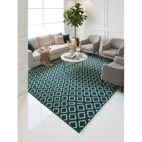 Tapis Vert Pétrole À Motif