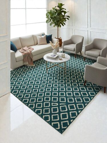 Tapis Vert Pétrole À Motif