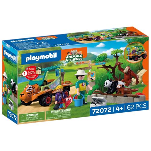 Playmobil Animaux et amis 72072 - Zoo : véhicule pour soigneurs animaliers