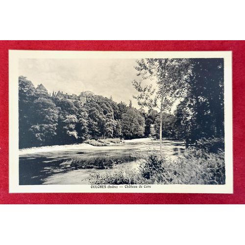Carte Postale Ancienne Château De Cors. Oulche Indre. Paysage Autour Du Camp De Chasseneuil. 1941. France.