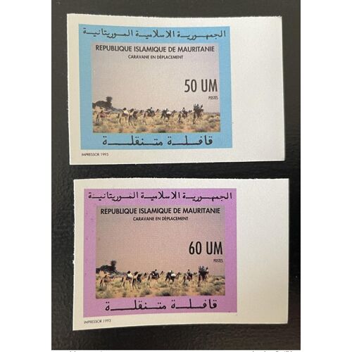 Mauritanie Mauretanien Mauritania 1993 Nd Imperf Mi. 1008 - 1009 Caravane En Deplacement Camel Chameau Kamel Faune Fauna