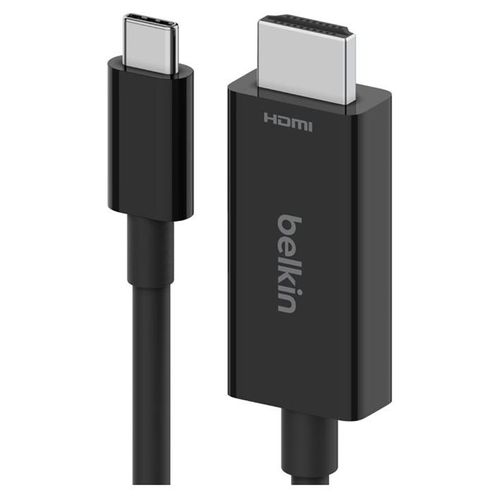 Belkin Connect - Câble adaptateur - USB-C mâle pour HDMI mâle - 2 m - noir - passif, support pour 8K60Hz, prise en charge du mode DP Alt