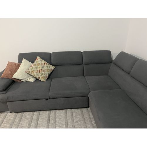 Canapé d¿angle droit convertible 