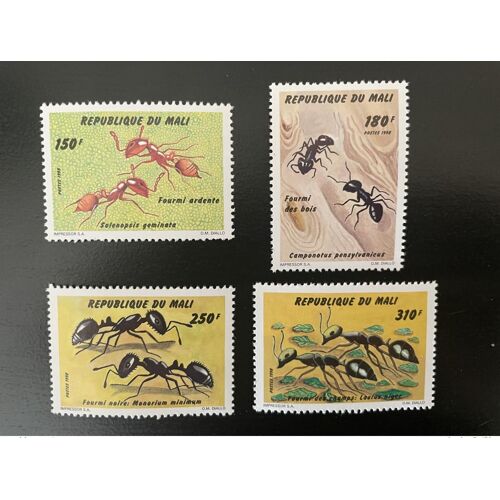 Mali 1998 Mi. 2089 - 2092 Insectes Insekten Insects Ameise Fourmi Ant 4 Val. Mnh**