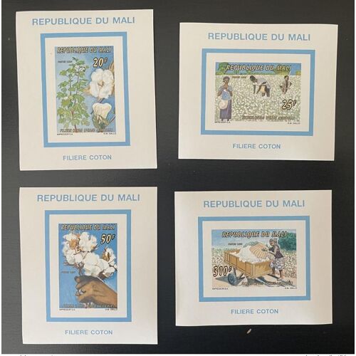 Mali 1996 Mi. Bl. A-D90 Imperf Non Dentele Blocs S/S Filiere Coton Baumwollanbau Cotton Mnh**
