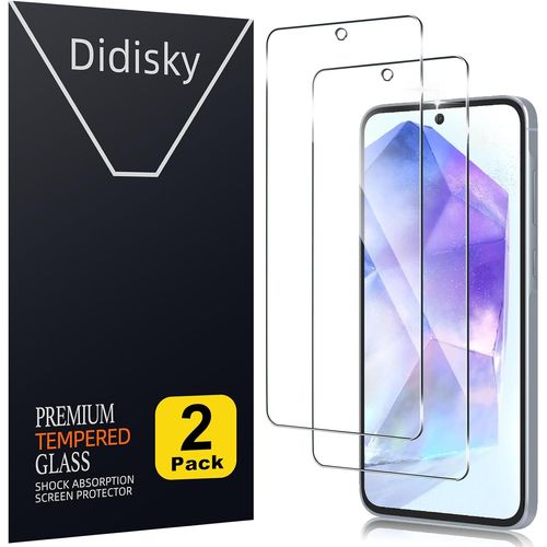 JGD-Lot de 2 Protecteur Verre Trempé pour Samsung Galaxy A55 5G, Film Protection écran, dureté 9H, Pas de Bulles, Haute définition
