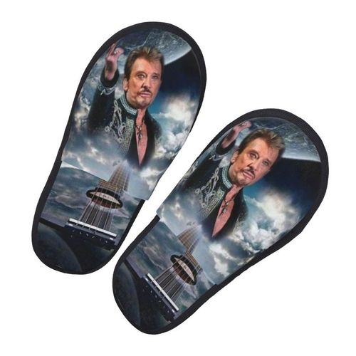 Pantoufles Johnny Hallyday - Collector Taille M 36-40 Livraison Offerte - 24 Modèles Disponibles
