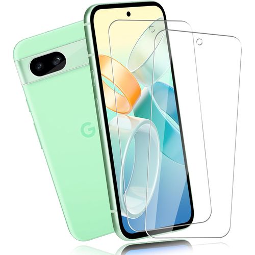 JGD-2+2 pièces Verre Trempé pour Google Pixel 8a, 0,33mm Toucher Sensible protection écran, Couverture 3D 9H Dureté Anti-rayures vitre protection, HD sans Bulles Google Pixel 8a Protection D'écran +C