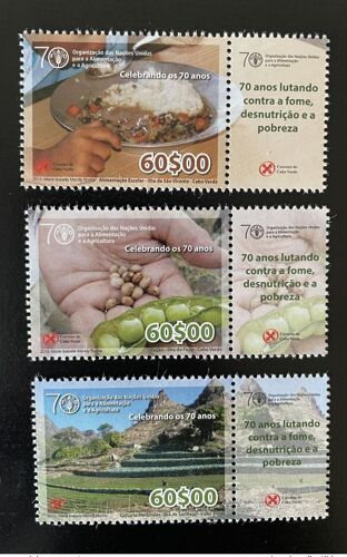 Cape Verde Cabo Verde 2015 Mi. 1035 - 1037 Fao Wfo 70 Ans Jahre Years Anos
